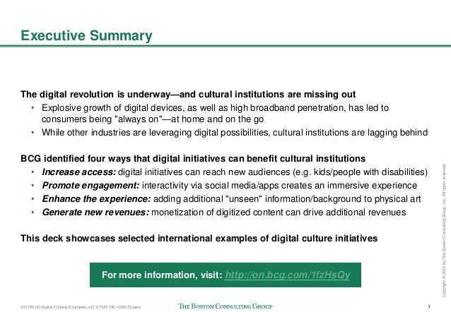 good examples of executive summaries