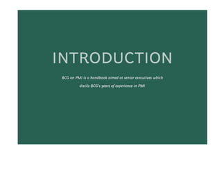 BCG on Postmerger Integration: A handbook for senior executives