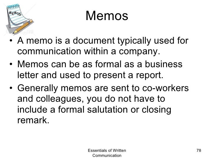 why are memos used