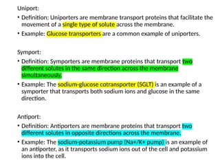 Membrane Transports Biomolecules subject | PPTX