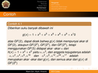 Bch codes final slide | PDF