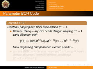 Bch codes final slide | PDF