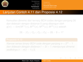 Bch codes final slide | PDF