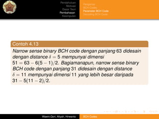 Bch codes final slide | PDF