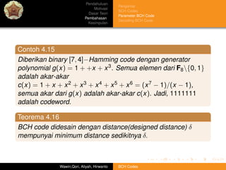 Bch codes final slide | PDF