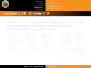 Bch codes final slide | PDF