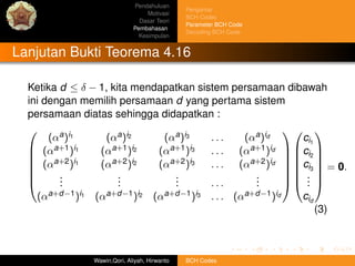 Bch codes final slide | PDF