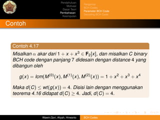 Bch codes final slide | PDF