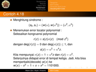 Bch codes final slide | PDF