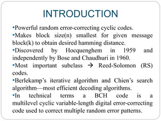BCH Codes | PPTX