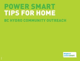 Power Smart Tips for the Home