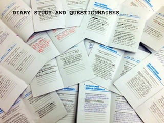 DIARY STUDY AND QUESTIONNAIRES
 