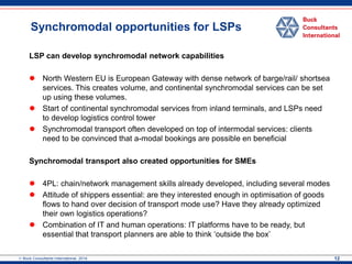 Synchromodal Transport - Opportunities for entrepreneurs | PDF