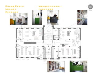 Ground floor Library design - furniture Dalum Public Library Denmark 