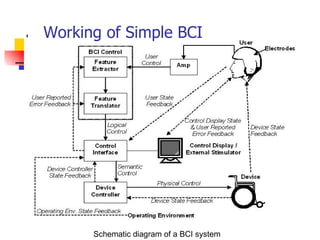 Working of Simple BCI Schematic diagram of a BCI system   