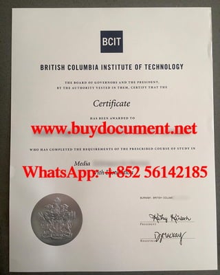 BCIT certificate