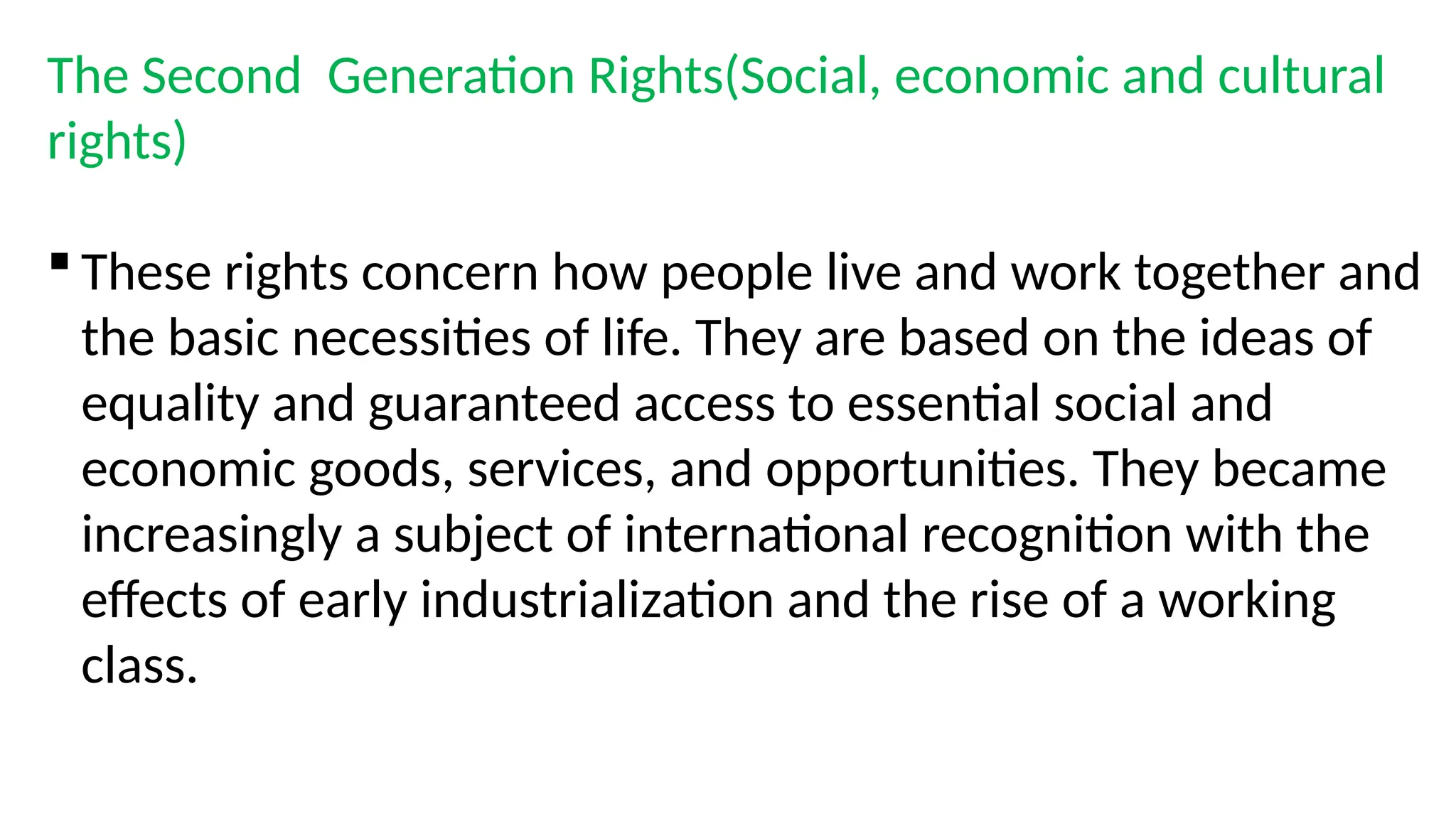Classification of Human Rights and it's significance | PPTX