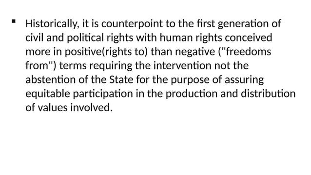 Classification of Human Rights and it's significance | PPTX