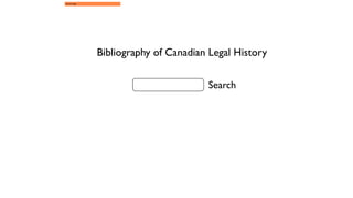 Home Page




            Bibliography of Canadian Legal History


                                    Search
 