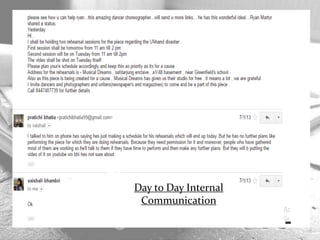 Day to Day Internal
Communication
 