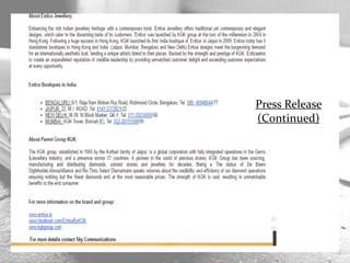 Press Release
(Continued)
 