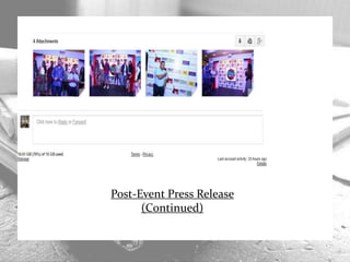 Post-Event Press Release
(Continued)
 
