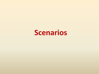 Scenarios
 
