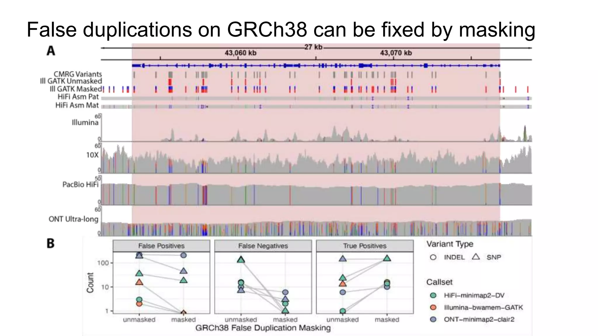 False duplications on GRCh38 can be fixed by masking
 