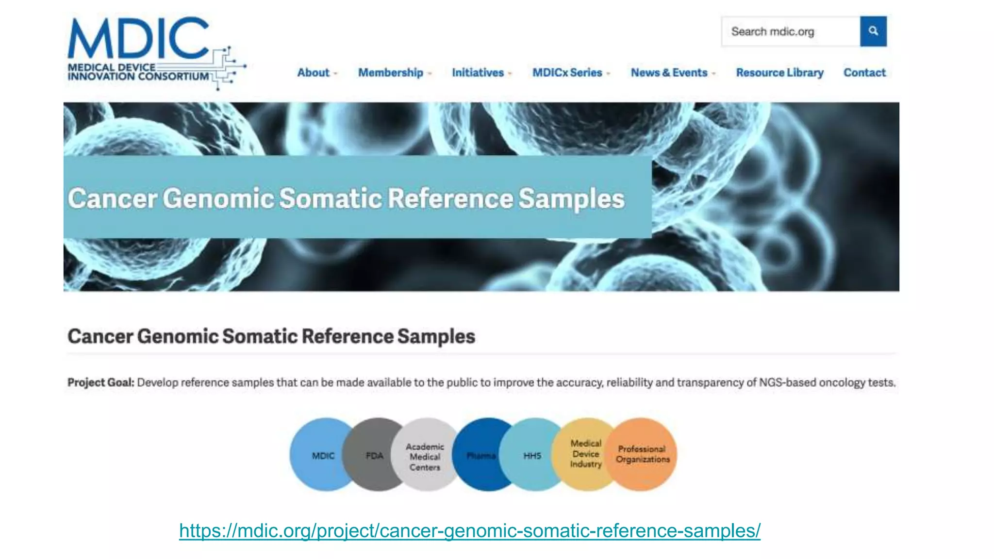 https://mdic.org/project/cancer-genomic-somatic-reference-samples/
 