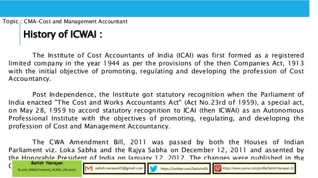 cost and management accountancy course cma india institute of cost and works accountants of india