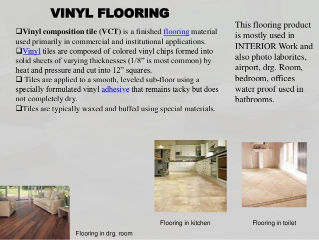 9 INSTALLING VINYL FLOOR 9 INSTALLING VINYL FLOOR