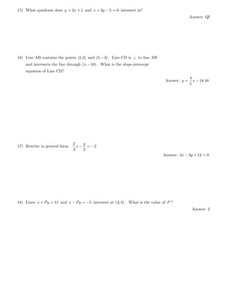 BC Math 10 Graphs Practice Test | PDF