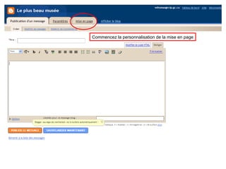 Commencez la personnalisation de la mise en page 