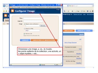 Choisissez une image, p. ex., le musée,  les points saillants de la collection, une activité, un  « objet mystère, » etc… 