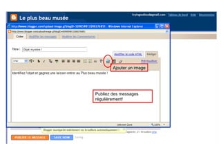 Ajouter un image Publiez des messages régulièrement! 