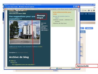Message  blogue Aperçu/suite 
