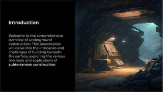 UNDERGROUND STRUCTURES AND IT'S ENVIRONMENTAL IMPACTS.IT'S | PDF