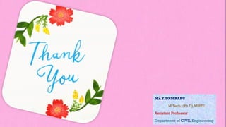 Mr.Y.SOMBABU
M.Tech.,(Ph.D),MISTE
Assistant Professor
Department of CIVIL Engineering
 