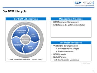 BCM Lifecycle | PDF
