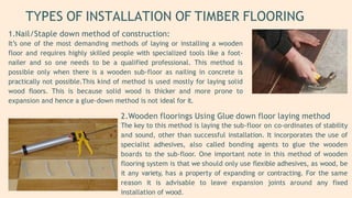 Flooring Notes FLOOR FINISHES | PPTX