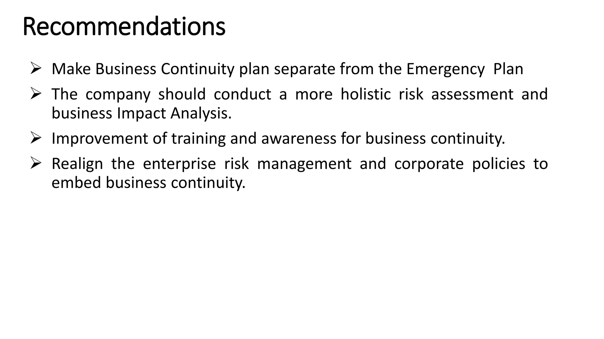 Business Continuity and Crisis Management: A case study of Maldives ...