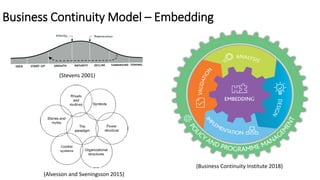 Continuity Model Business Continuity and Crisis Management: A case study of Maldives ...
