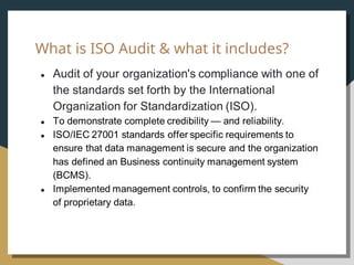 What is ISO Audit & what it includes?
 