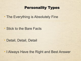 Managing Communications
• Effective communication
• Questioning
• Listening
• Body Language
 