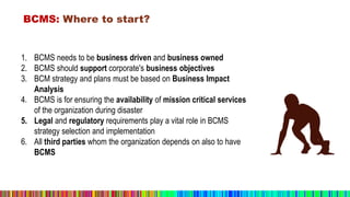 How to integrate BCMS with Organization's culture? | PDF