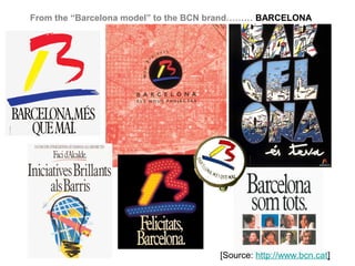 From the “Barcelona model” to the BCN brand……… BARCELONA




                                     [Source: http://www.bcn.cat]
 