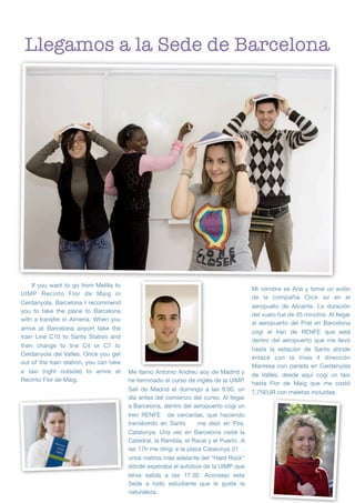 Experiencias actividades complementarias Barcelona