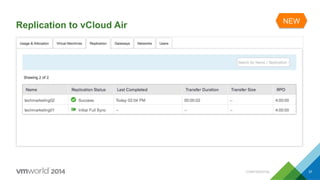 CONFIDENTIAL 37
Replication to vCloud Air
 