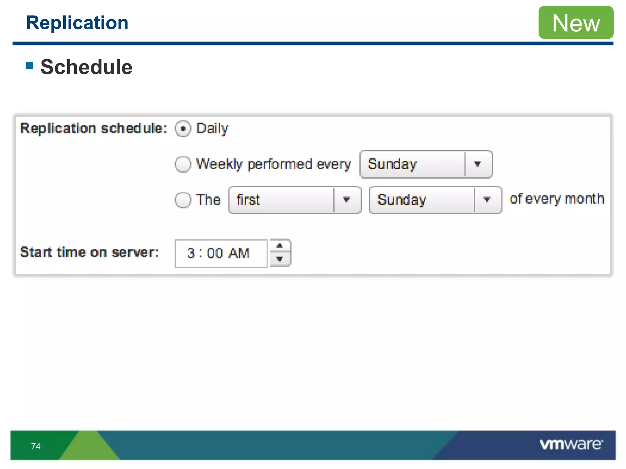 7474
Replication
 Schedule
New
 