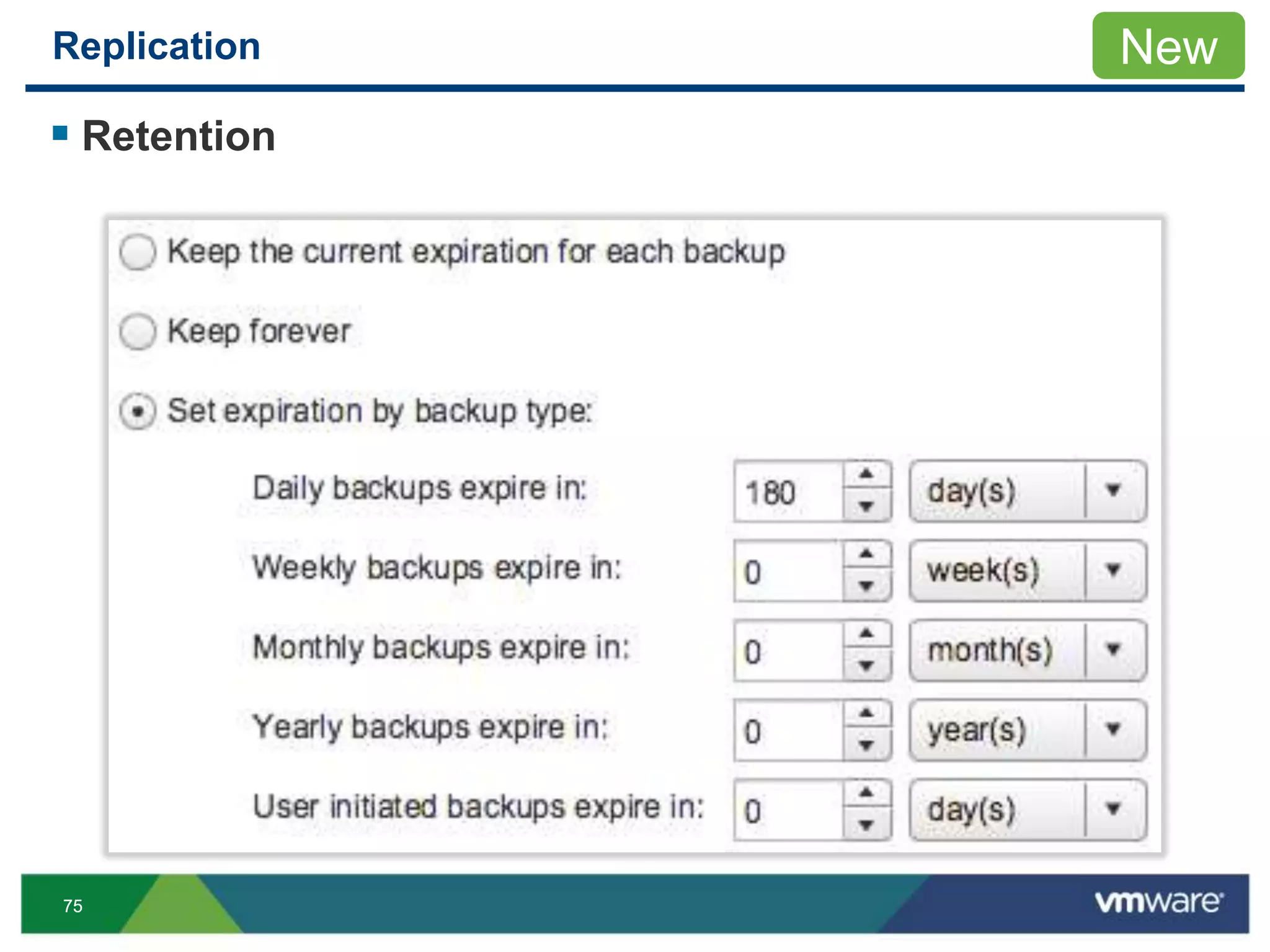 7575
Replication
 Retention
New
 